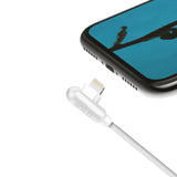 SBS 90° Lightning kabel. 1m. Hvid