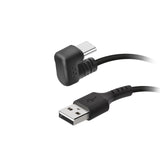 SBS USB A til USB C 180° kabel. Sort