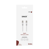 Sinox Cat6e netværkskabel. 3m. Hvid