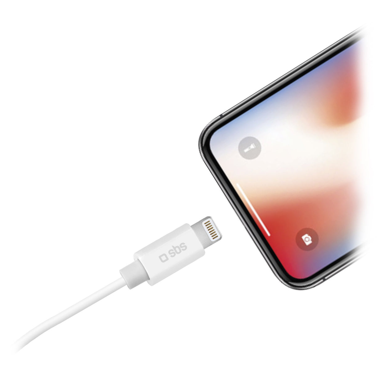 SBS in-ear stereo høretelefoner med Lightning-stik. Hvid