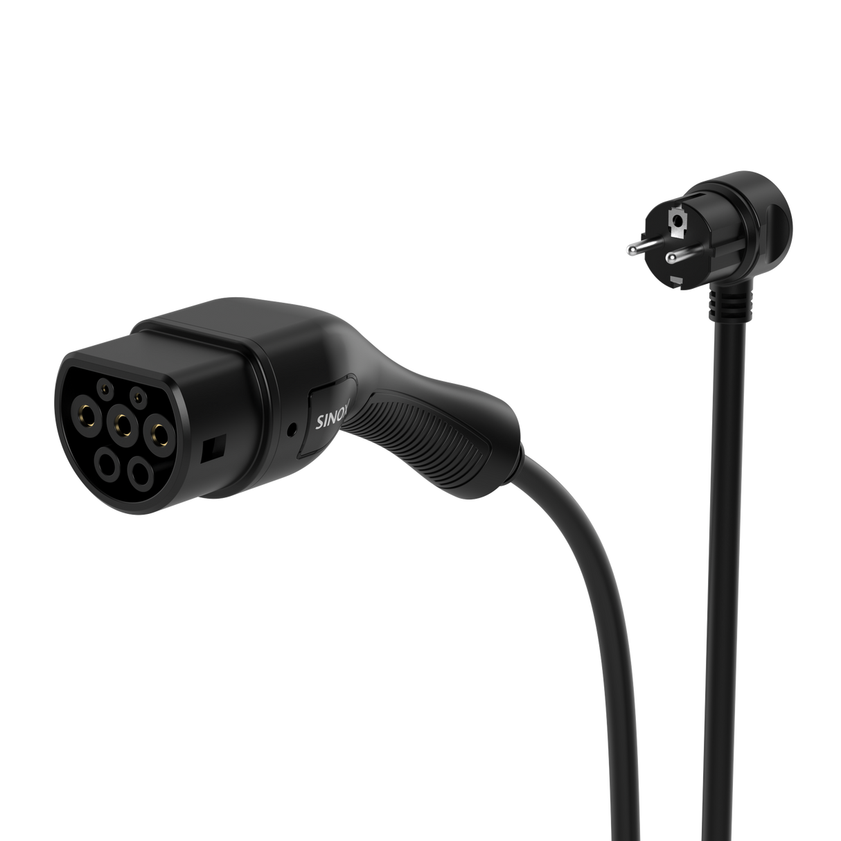 Sinox EV-opladningskabel Mode 2. 6-16A 1 fase. 5m. Sort