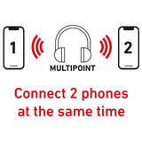 SBS trådløst multipoint headset med ørebøjle. Sort