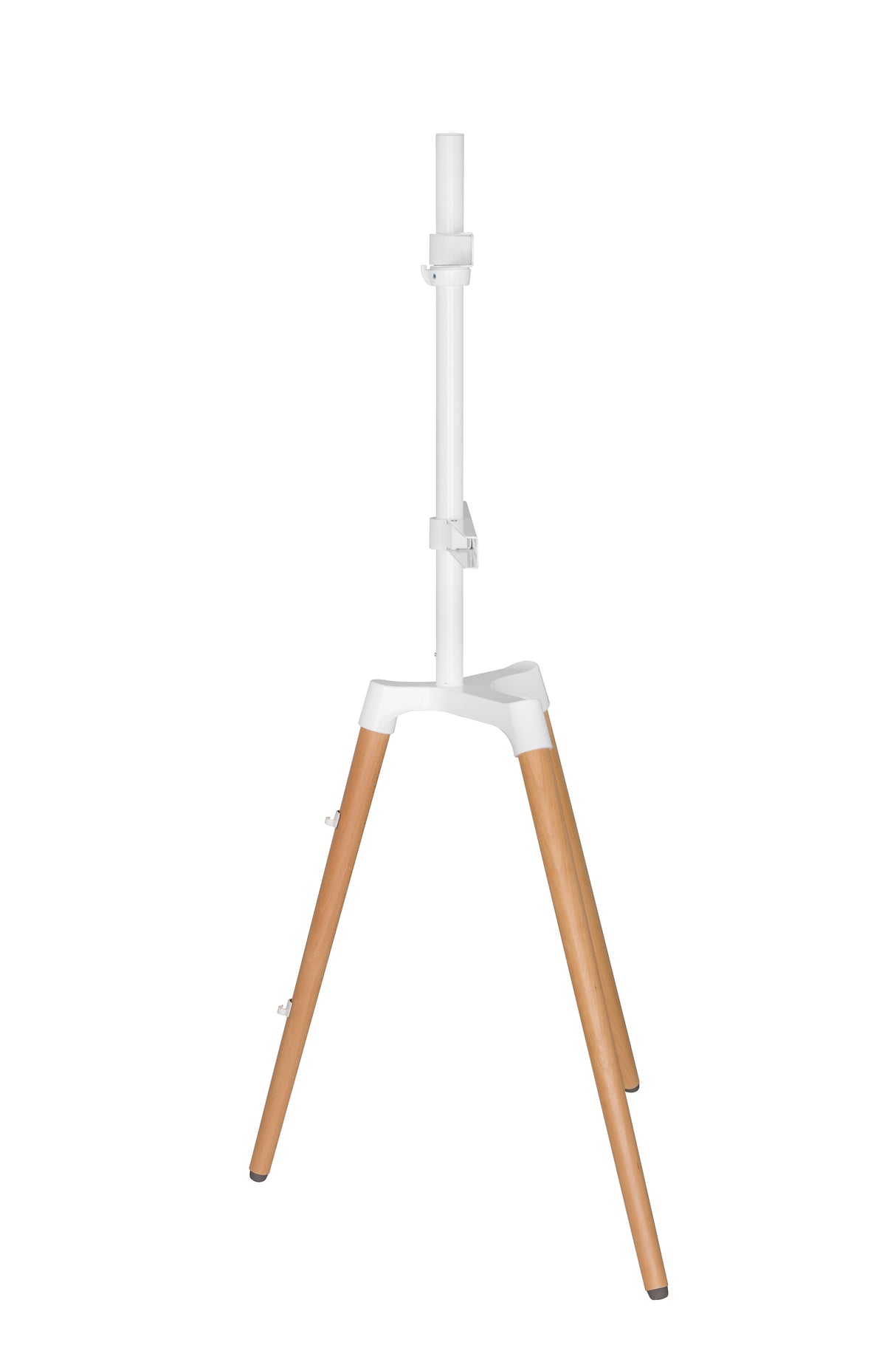 Sinox Tripod TV gulvstand med drejbar top. 50"-65". Lyst træ/hvid