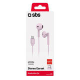SBS in-ear stereo høretelefoner Studio Mix 65. Lyserød