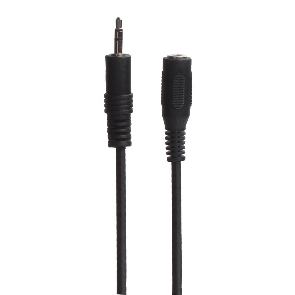 Connectech 3,5 mm minijack-forlængerkabel. 5m. Sort