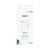 Sinox in-ear høretelefoner USB-C med mikrofon. Hvid