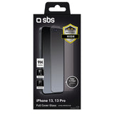 SBS beskyttelsesglas til iPhone 14 / 13 / 13 Pro®. Sorte kanter
