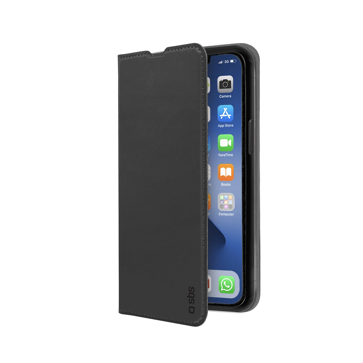 SBS Book Wallet Lite cover til iPhone 13 Pro®. Sort