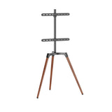 Sinox Tripod TV gulvstand med drejbar top. 50"-65". Mørkt træ/sort