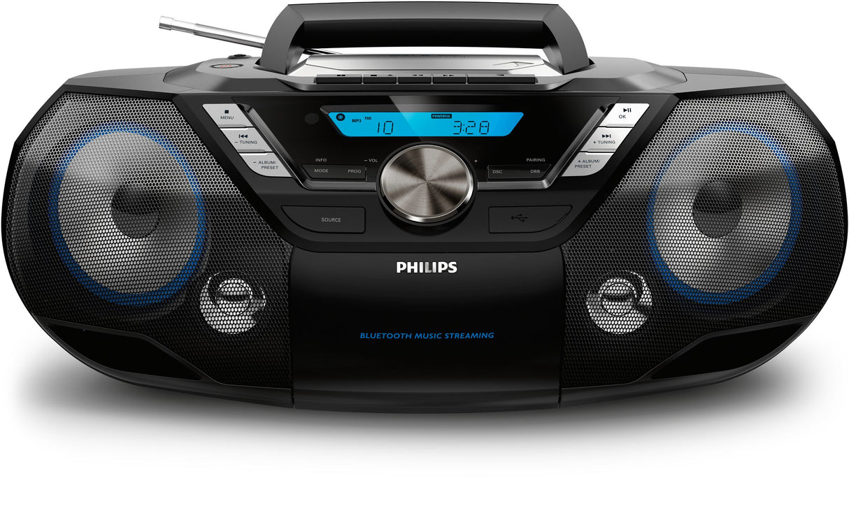 Philips CD Soundmachine AZB798T Boombox Sort Sølv