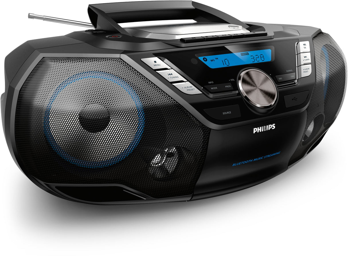 Philips CD Soundmachine AZB798T Boombox Sort Sølv