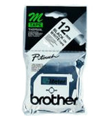 Brother Labelling Tape - 12mm, Black/White, Blister etiketbånd M