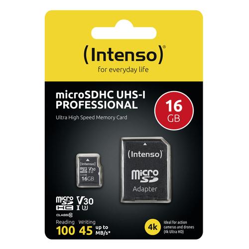 Intenso 3433470 memory card 16 GB MicroSDHC UHS-I Class 10