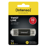 Intenso Twist Line USB flash drive 32 GB USB Type-A / USB Type-C 3.2 Gen 1 (3.1 Gen 1) Anthracite