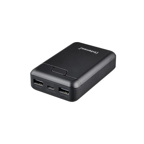 Intenso B10000 - 10,000 mAh Power Bank, portable external battery, USB-C & 2* USB-A, LED status indicator, tested in Germany, black