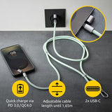Intenso Handykette als Lade- + Datenkabel USB-C bis 1,65m grün USB-kabel USB C Grøn