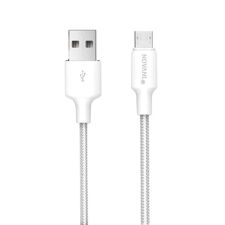 NOVANL SpeedCharge USB A til Micro USB-kabel 12W (1,5M) Hvid