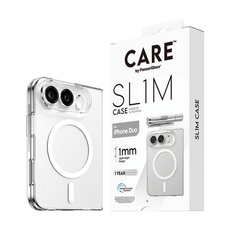 CARE by PanzerGlass Flagship Signature Case  SLIM PC/TPU case Transparent Apple iPhone Duo