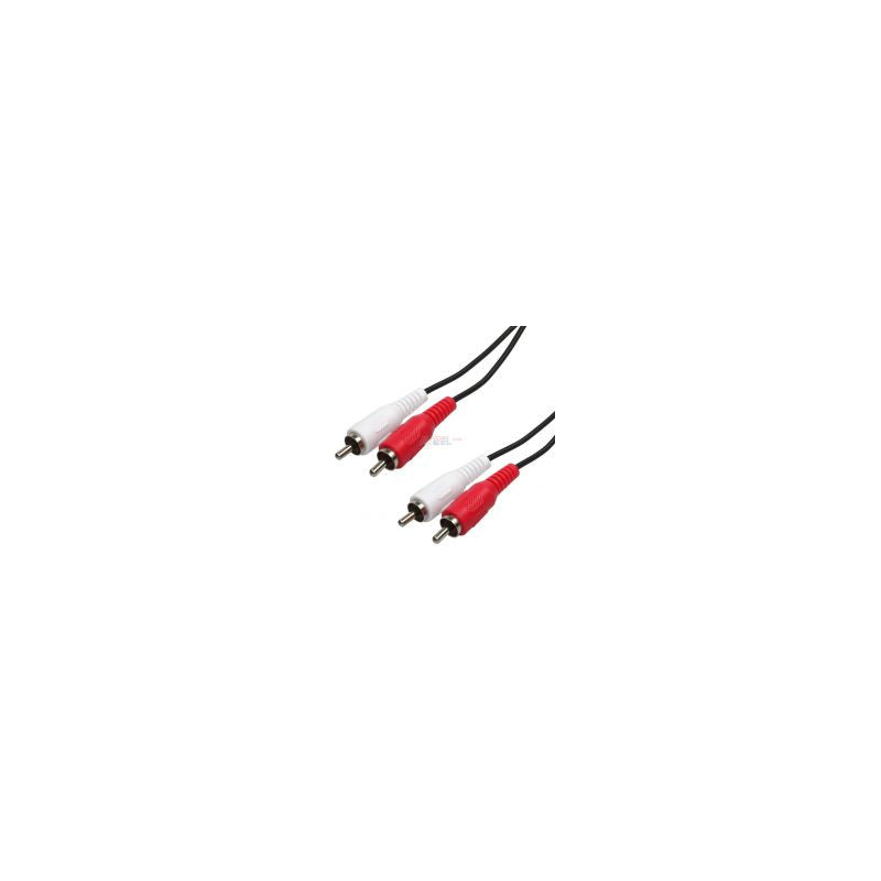 2 x phonostik / 2 x phonostik 5,0m sort stereo