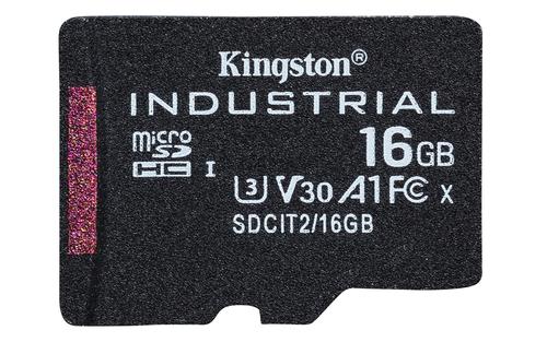 Kingston Technology 16GB microSDHC Industrial C10 A1 pSLC Card + SD Adapter