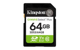 Kingston Technology 64 GB SDXC Canvas Select Plus Gen3 100 MB/s C10 UHS-I U1 V10
