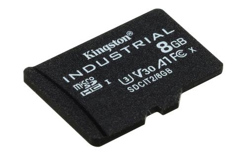 Kingston Technology 8GB microSDHC Industrial C10 A1 pSLC kort enkeltpakke uden adapter