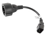 Lanberg CA-C14E-10CC-0018-BK el-ledning Sort 0,18 m C14 forbinder