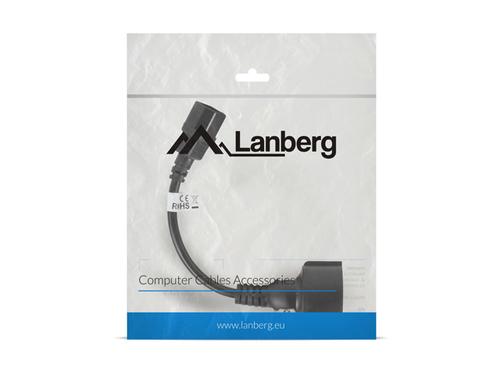 Lanberg CA-C14E-10CC-0018-BK el-ledning Sort 0,18 m C14 forbinder