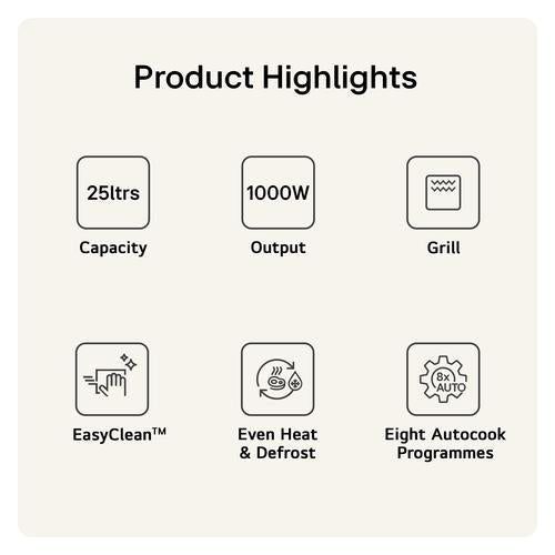 LG MH6535GIS microwave Black Combination microwave Over the range 25 L 1000 W