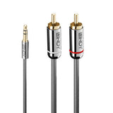Lindy 35332 lydkabel 0,5 m 3.5mm 2 x RCA Anthracit