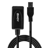 Lindy 43155 USB-kabel USB 3.2 Gen 1 (3.1 Gen 1) 5 m USB A 5 Gbit/sek. Sort