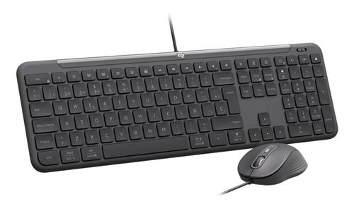 Logitech 920-013349 keyboard Mouse included Home/Office USB QWERTY US International Graphite
