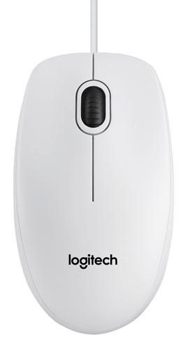 Logitech B100 Optisk Kabling Hvid