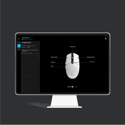Logitech Gaming Mouse G203 LIGHTSYNC Optisk Kabling Sort