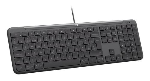 Logitech Signature Slim Wired K620 for Business keyboard Universal USB QWERTY US International Graphite