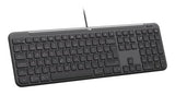 Logitech Signature Slim Wired K620 for Business keyboard Universal USB QWERTY US International Graphite