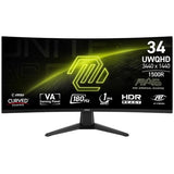 MSI MAG 346CQ computer monitor 86.4 cm (34") 3440 x 1440 pixels UltraWide Dual Quad HD LCD Black