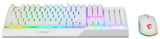 MSI VIGOR GK30 COMBO WHITE MEMchanical Gaming Keyboard + Gaming Mouse Bundle 'UK Layout, 6-Zone RGB Lighting Keyboard, Dual-Zone RGB Lighting Mouse, 5000 DPI Optical Sensor, Center'