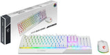 MSI VIGOR GK30 COMBO WHITE MEMchanical Gaming Keyboard + Gaming Mouse Bundle 'UK Layout, 6-Zone RGB Lighting Keyboard, Dual-Zone RGB Lighting Mouse, 5000 DPI Optical Sensor, Center'