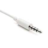 Hvid headset-adapter til headsets med separate hovedtelefon-/mikrofonstik - 3,5 mm 4-positions til 2x 3-positions 3,5 mm M/F