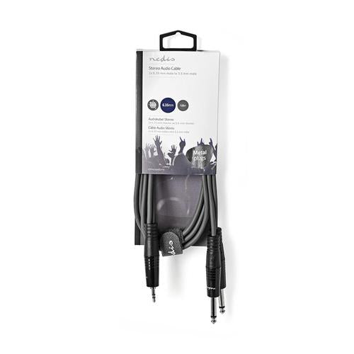 Nedis COTH23200GY15 audio cable 1.5 m 2 x 6.35mm 3.5mm Grey