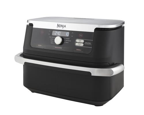 Ninja AF500EU fryer Double 10.4 L Stand-alone 2470 W Hot air fryer Black, Stainless steel