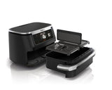 Ninja AF500EU fryer Double 10.4 L Stand-alone 2470 W Hot air fryer Black, Stainless steel