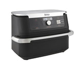 Ninja AF500EU fryer Double 10.4 L Stand-alone 2470 W Hot air fryer Black, Stainless steel