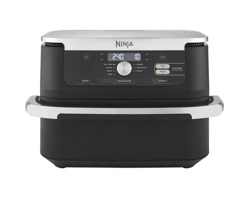 Ninja AF500EU fryer Double 10.4 L Stand-alone 2470 W Hot air fryer Black, Stainless steel