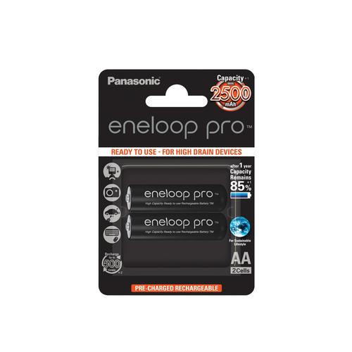 Panasonic 2500mAh, 1.2V Rechargeable battery AA