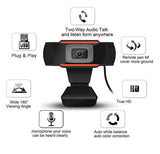 Platinet USB Webcam, 720p, Popular USB-A connection, Integrated Microphone, Noise Cancelling Microphone, Adjustable Clip Base, Black, Cable 1.5m, One Year Warranty, Box