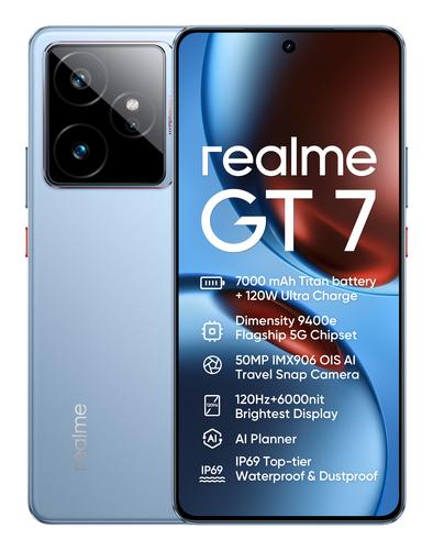 realme GT 7 17.2 cm (6.78") Dual SIM Android 15 5G USB Type-C 12 GB 512 GB 7000 mAh Blue