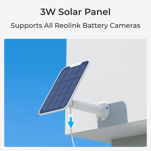 Reolink Argus Series B320 with Solar Panel - 3MP Outdoor Battery-Powered Security Camera with Person/Vehicle Detection, Two-Way Audio