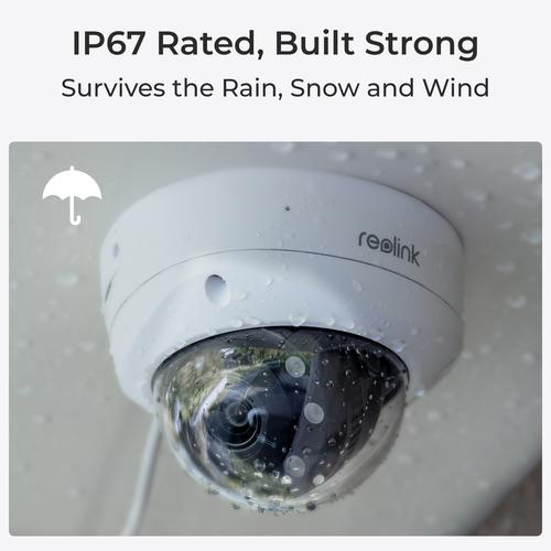 Reolink P437 - 4K Outdoor Camera, IK10 Vandal-Proof, PoE, 5X Optical Zoom, Color Night Vision, Smart Detection